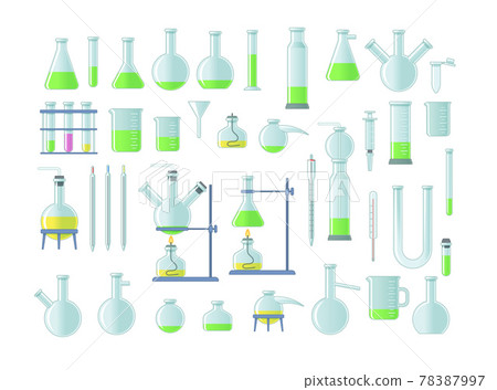 Lab chemical tubes set 78387997