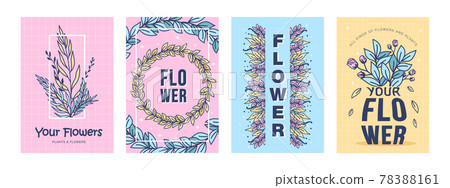 Flowers posters set Flowers posters set 78388161