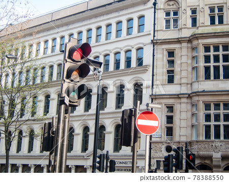 London skyline stone buildings and traffic lights London skyline stone buildings and traffic lights 78388550