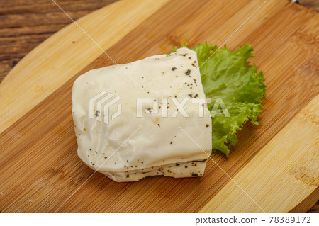 Halloumi cheese with mint for grill Halloumi cheese with mint for grill 78389172