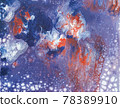 Beautiful abstract background. Pouring acrylic paint on canvas. 78389910
