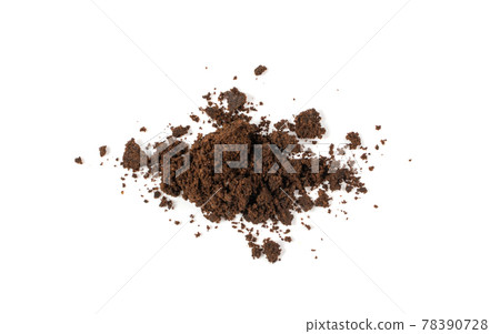 Used Grinding Coffee Waste Isolated, Pressed Coffee Scrub 78390728