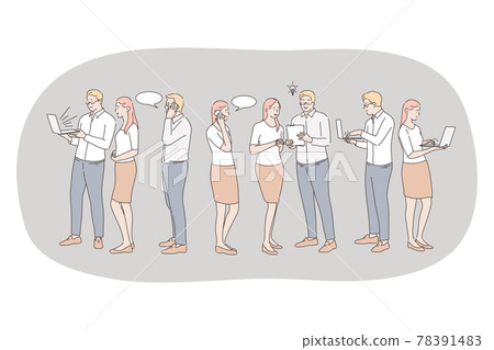 Office work, communication, teamwork, business concept 78391483