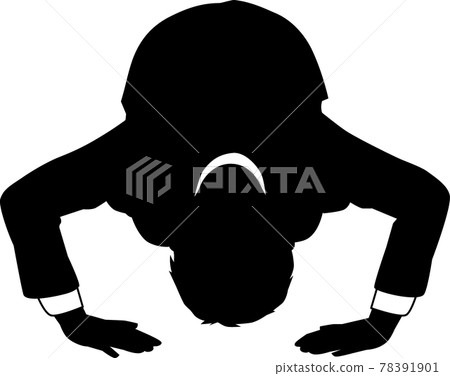 Male businessman kneeling 78391901