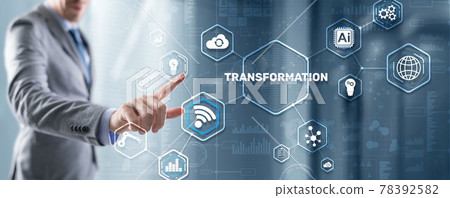 Business Digital Transformation. Future and Innovation Internet and network concept. Technology background Business Digital Transformation. Future and Innovation Internet and network concept. Technology background 78392582