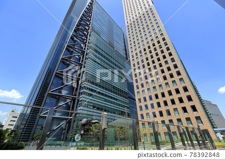 Tokyo Shiodome cityscape Nittele Tower and Shiodome Tower Tokyo Shiodome cityscape Nittele Tower and Shiodome Tower 78392848