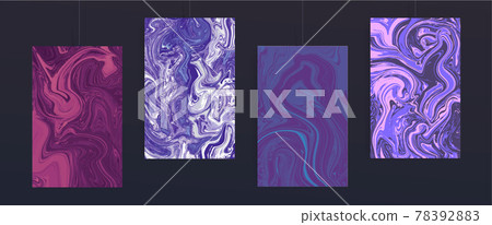 Trendy cover design with liquid background. Marble vector textur 78392883