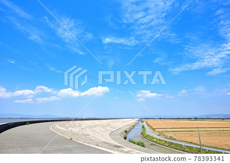 Embankment and Tsukushi Plain in Mugiaki Embankment and Tsukushi Plain in Mugiaki 78393341