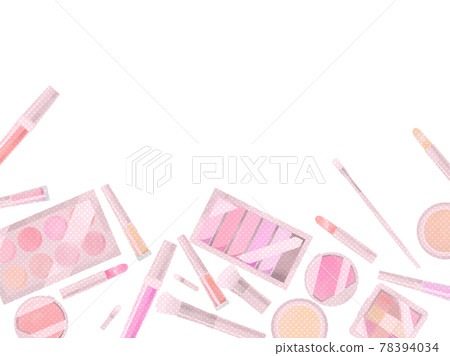 水彩風格化妝品插畫背景 水彩風格化妝品插畫背景 78394034