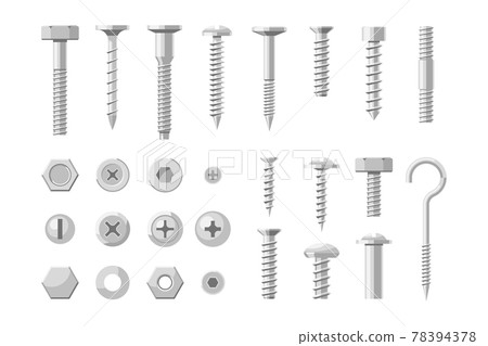 Metal fastener, stainless steel bolt and screw set 78394378