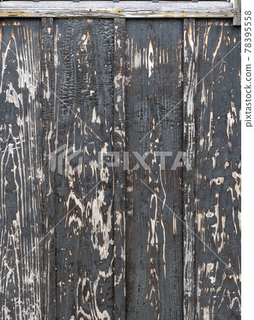 Board wall of a house using yakisugi 78395558