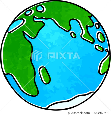 地球行星水彩紋理模擬風格 地球行星水彩紋理模擬風格 78396942