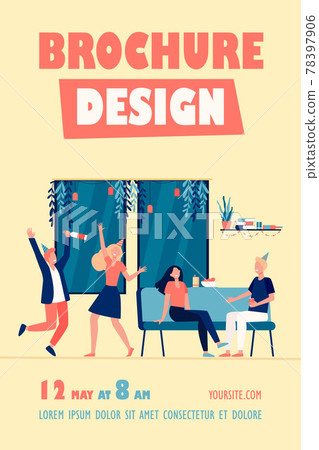 Group of cheerful students or happy friends 78397906