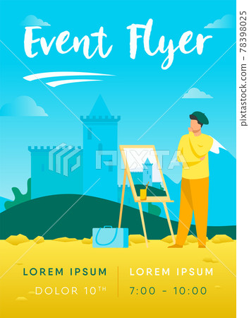 Creative artist painting castle Creative artist painting castle 78398025