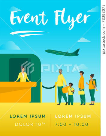 Airport queue vector illustration Airport queue vector illustration 78398075