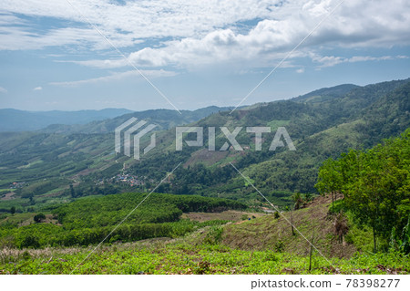 Landscape with clouds,sky and  mountains of northern Thailand. 78398277