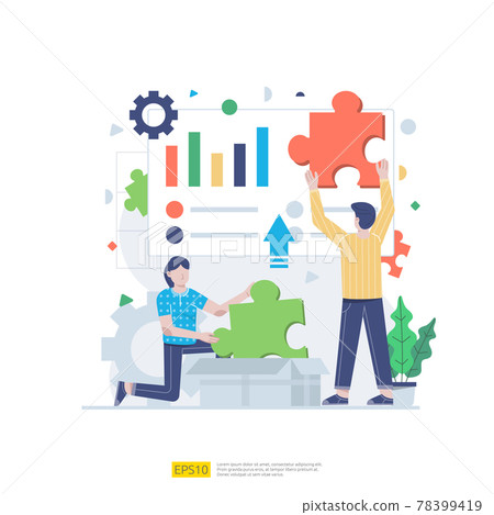 Startup employees teamwork. men and women scenes at office working and make some planning. Business concept illustration of brainstorming, meeting, negotiation, talking to each other Startup employees teamwork. men and women scenes at office working and make some planning. Business concept illustration of brainstorming, meeting, negotiation, talking to each other 78399419