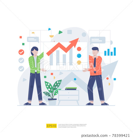 Startup employees teamwork. men and women scenes at office working and make some planning. Business concept illustration of brainstorming, meeting, negotiation, talking to each other Startup employees teamwork. men and women scenes at office working and make some planning. Business concept illustration of brainstorming, meeting, negotiation, talking to each other 78399421