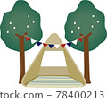 Fashionable tent with garland 78400213