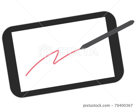 LCD tablet pen illustration LCD tablet pen illustration 78400367