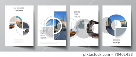 Vector layout of A4 cover mockups design templates for brochure, flyer layout, booklet, cover design, book, brochure cover. Background with circle round banners. Corporate business concept template. Vector layout of A4 cover mockups design templates for brochure, flyer layout, booklet, cover design, book, brochure cover. Background with circle round banners. Corporate business concept template. 78401458