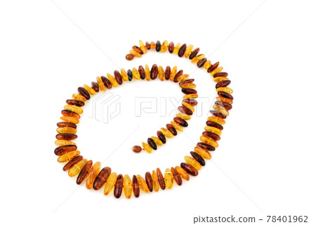 necklace of Natural polished transparent natural amber 78401962
