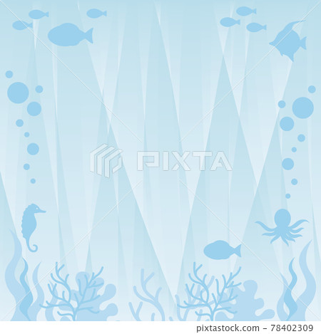 夏季海剪影水下魚海藻框架複製空間背景圖 夏季海剪影水下魚海藻框架複製空間背景圖 78402309