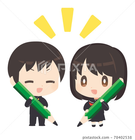 學生拿著鉛筆的插圖 學生拿著鉛筆的插圖 78402538