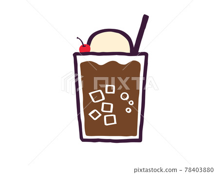 Cute cola cream soda drink drink / handwritten illustration material 78403880
