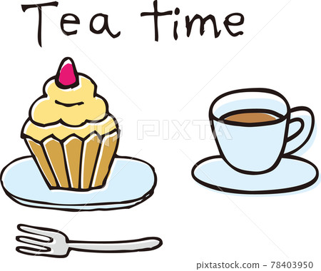 Handwritten cake and coffee Handwritten cake and coffee 78403950