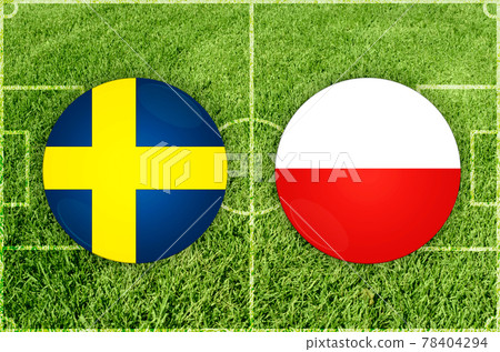 Sweden vs Poland football match Sweden vs Poland football match 78404294