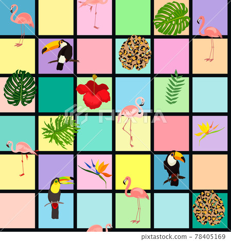 Tropical seamless pattern 78405169