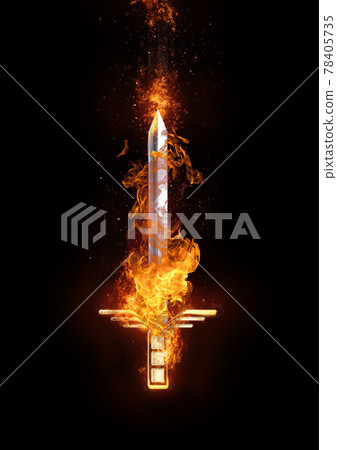 抽象的火焰劍 78405735