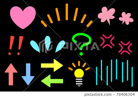 A set of marks that express emotions 78406304