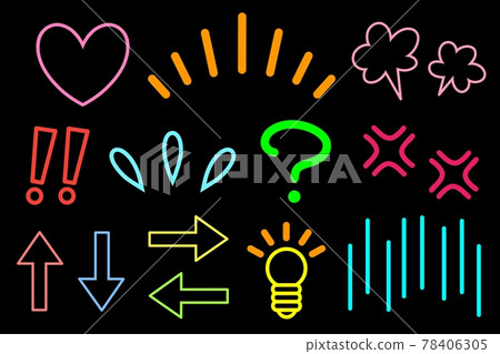 A set of marks that express emotions 78406305