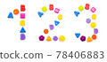 numbers from children's cubes, letters and shapes 78406883