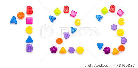 numbers from children's cubes, letters and shapes numbers from children's cubes, letters and shapes 78406883