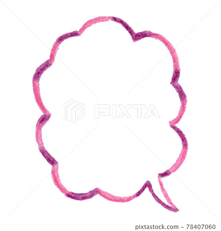 Hand-painted speech bubble material Hand-painted speech bubble material 78407060
