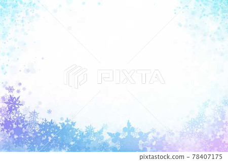雪花閃光框架全息藍色或粉色漸變背景框架 78407175