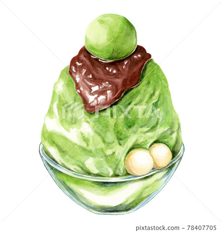 宇治金時刨冰【手繪水彩】 78407705