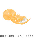 Watercolor style French horn 78407755