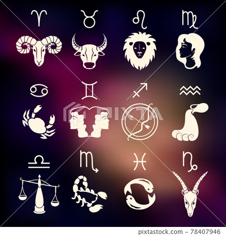 signs of the zodiac, figures and symbols of the horoscope 78407946