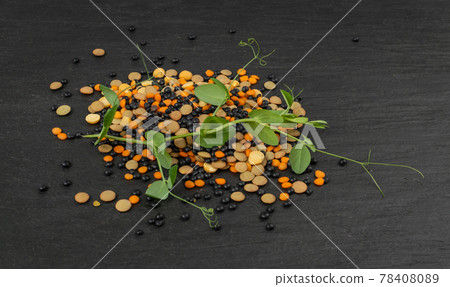 Raw Dry Lentils, Lentil Grains, Dal, Daal, Dhal, Masoor Raw Dry Lentils, Lentil Grains, Dal, Daal, Dhal, Masoor 78408089
