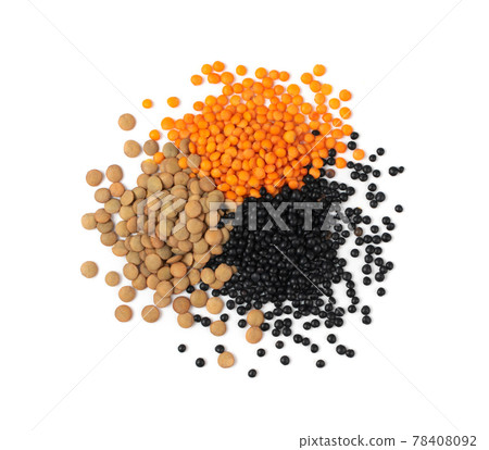 Raw Dry Lentils, Lentil Grains, Dal, Daal, Dhal, Masoor 78408092