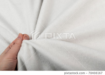 Soft grey cotton, elastane and polyester fabric texture background 78408167