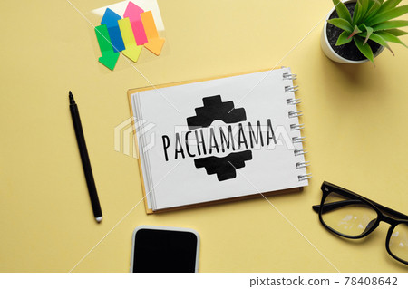 Holiday pachamama hand drawn on a notebook 78408642