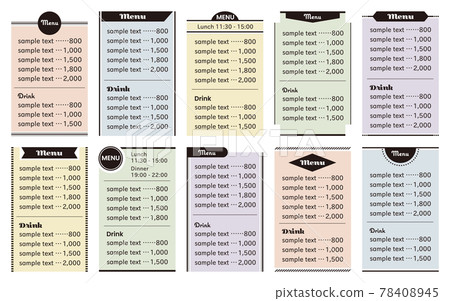 A simple frame with black as a point that can be used for menus, price lists, and price lists Pastel colors A simple frame with black as a point that can be used for menus, price lists, and price lists Pastel colors 78408945