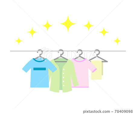 乾衣服的插圖圖像 78409098