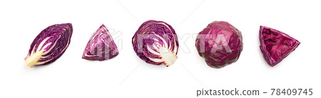 Cut of Red Cabbage with Clipping Path Cut of Red Cabbage with Clipping Path 78409745