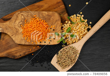 Raw Dry Lentils, Lentil Grains, Dal, Daal, Dhal, Masoor Raw Dry Lentils, Lentil Grains, Dal, Daal, Dhal, Masoor 78409856